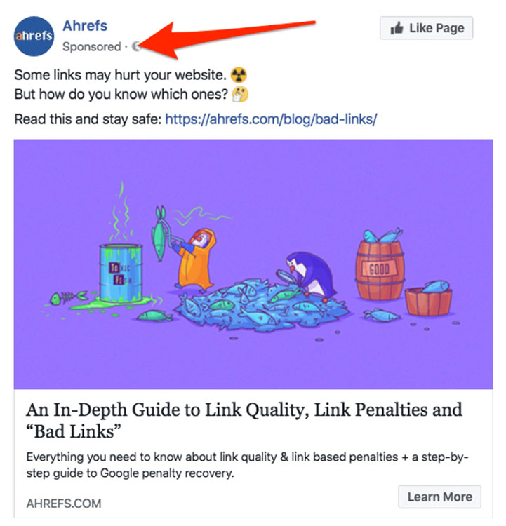 facebook ads to promote linkable asset