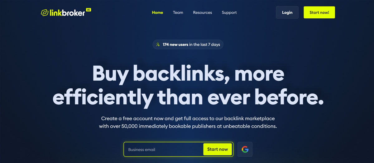 Linkbroker website